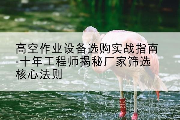 米林剪叉式升降机厂家-高空作业设备选购实战指南-十年工程师揭秘厂家筛选核心法则